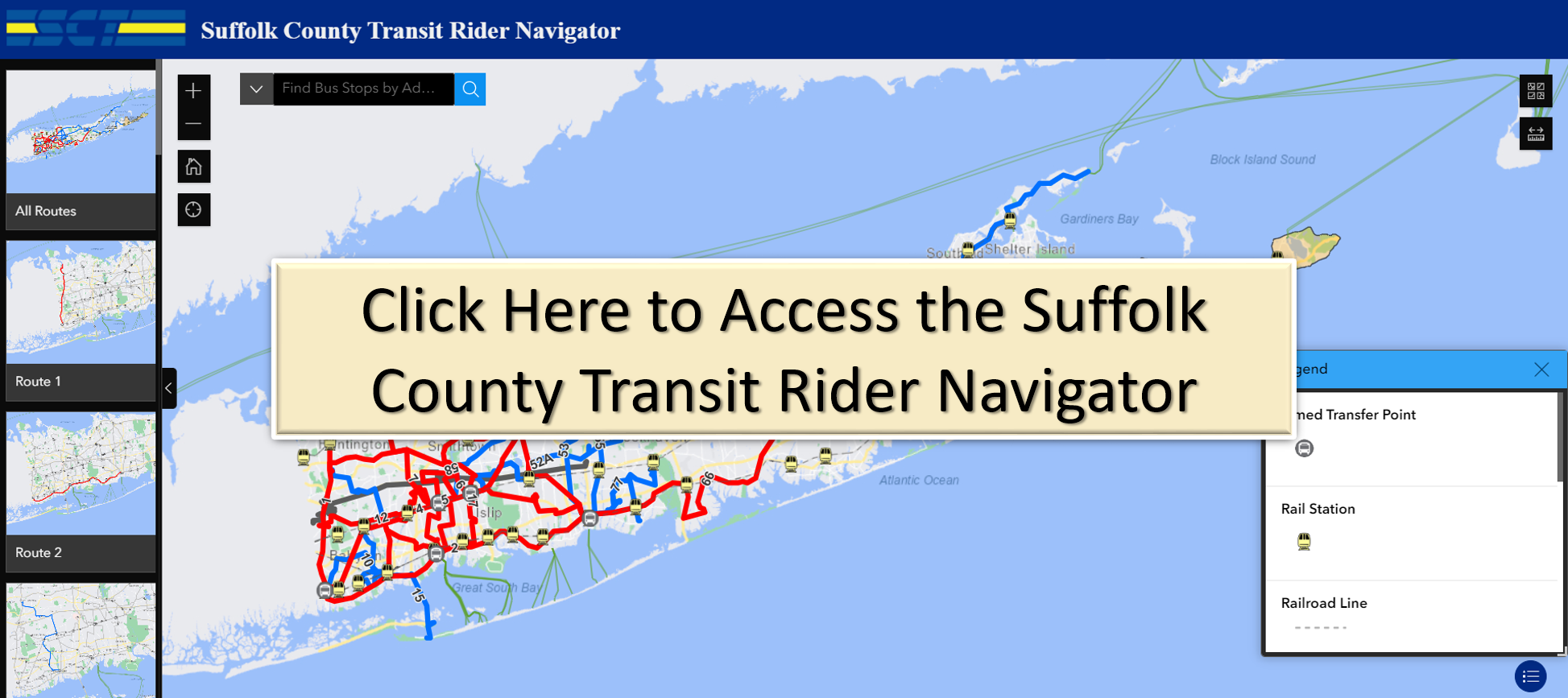 Click here to access the Suffolk County Transit Rider Navigator